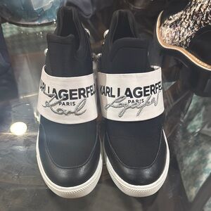 Karl Lagerfeld Black and White Sneakers